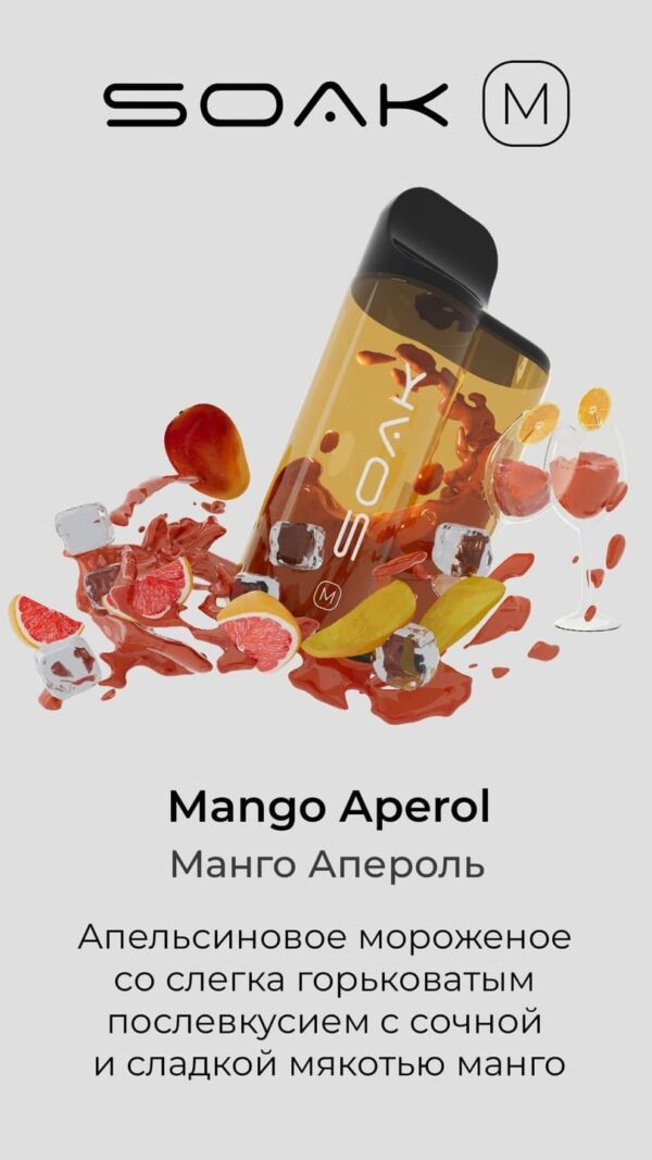 Одноразовая ЭС SOAK M 4000 - Mango Aperol (Манго Апероль)