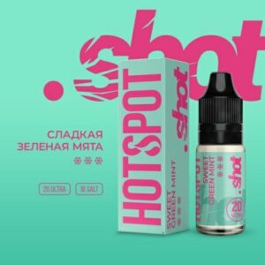 Жидкость HotSpot Shot Salt - Sweet Green Mint 10мл (20 Ultra)