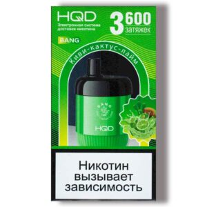 Одноразовая ЭС HQD Bang 3600 - Kiwi Cactus Lime (Киви Кактус Лайм)