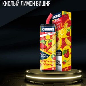 Одноразовая ЭС Iceberg 6000 - Sour Lemon With Cherry (Кислый Лимон с Вишней)