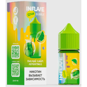 Жидкость INFLAVE BUBBLE Salt - Кислый Лайм Лемонграсс 30мл (20mg)