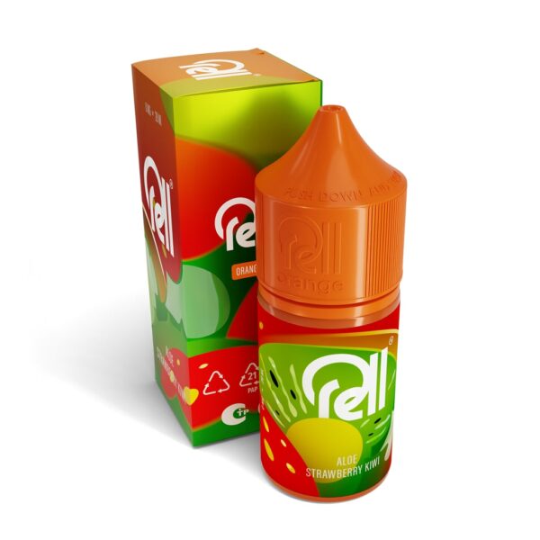 Жидкость RELL ORANGE - Aloe Strawberry Kiwi 28мл (0мг+бустер 18мг) (М)