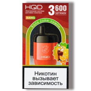 Одноразовая ЭС HQD Bang 3600 - Cola Lemon Lime (Кола Лайм Лимон)