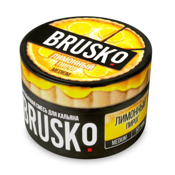 Бестабачная смесь для кальяна Brusko (Лимонный Пирог) 50г Strong