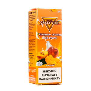 Жидкость Crazy Vibe Salt - Viennese cream with peach 30мл (20 Strong) (M)