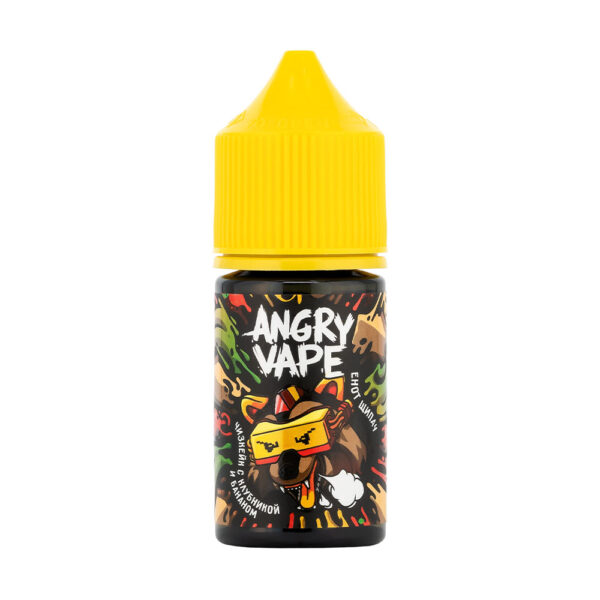 Жидкость Angry Vape Salt, 10 мл, Енот Щипач (чизкейк с клубникой и бананом), 2 (М)