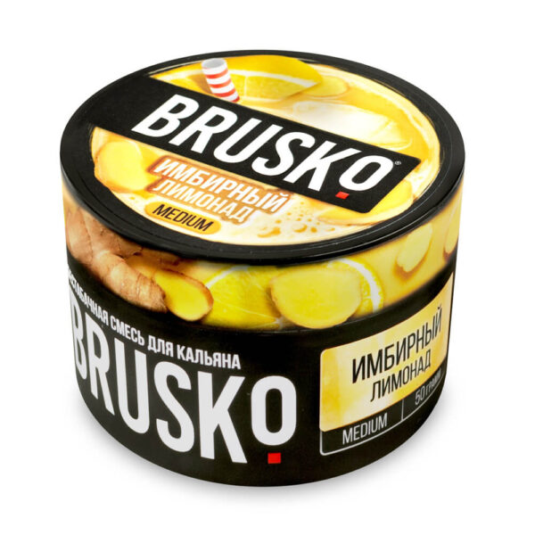 Бестабачная смесь для кальяна Brusko (Имбирный Лимонад) 50г Medium