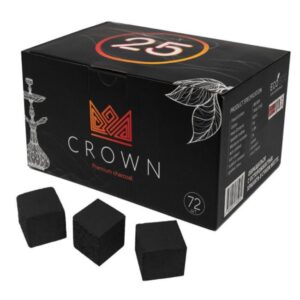 Уголь Crown кокосовый 25мм 1кг (72 шт)