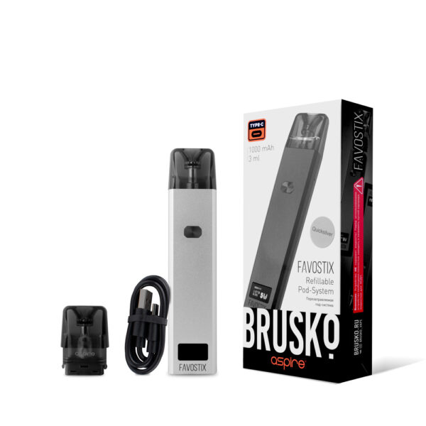 Brusko Favostix Pod 1000mAh (Серебристый)